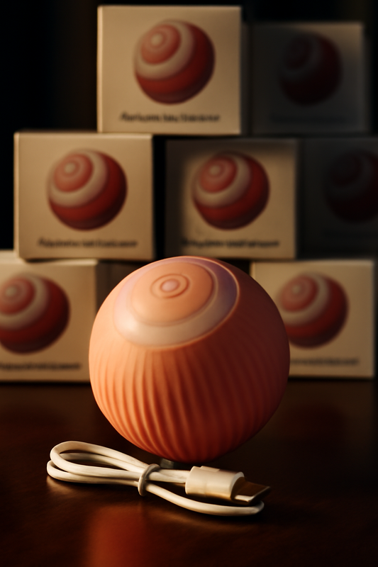 Bola de juguete interactivo para gatos rosa