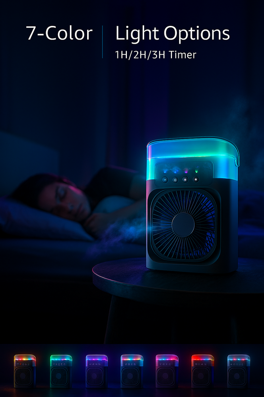 Ventilador humidificador de nebulización blanco